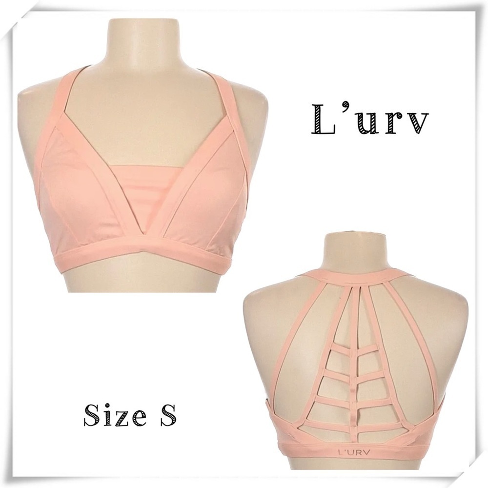 L’urv Cross Back Strap Sport Bra In Soft Pink Size S
